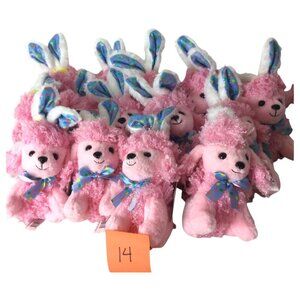 Lot of 14 Way to Celebrate Easter Small Puppy with Bunny Ears Stuffed Plush Toy